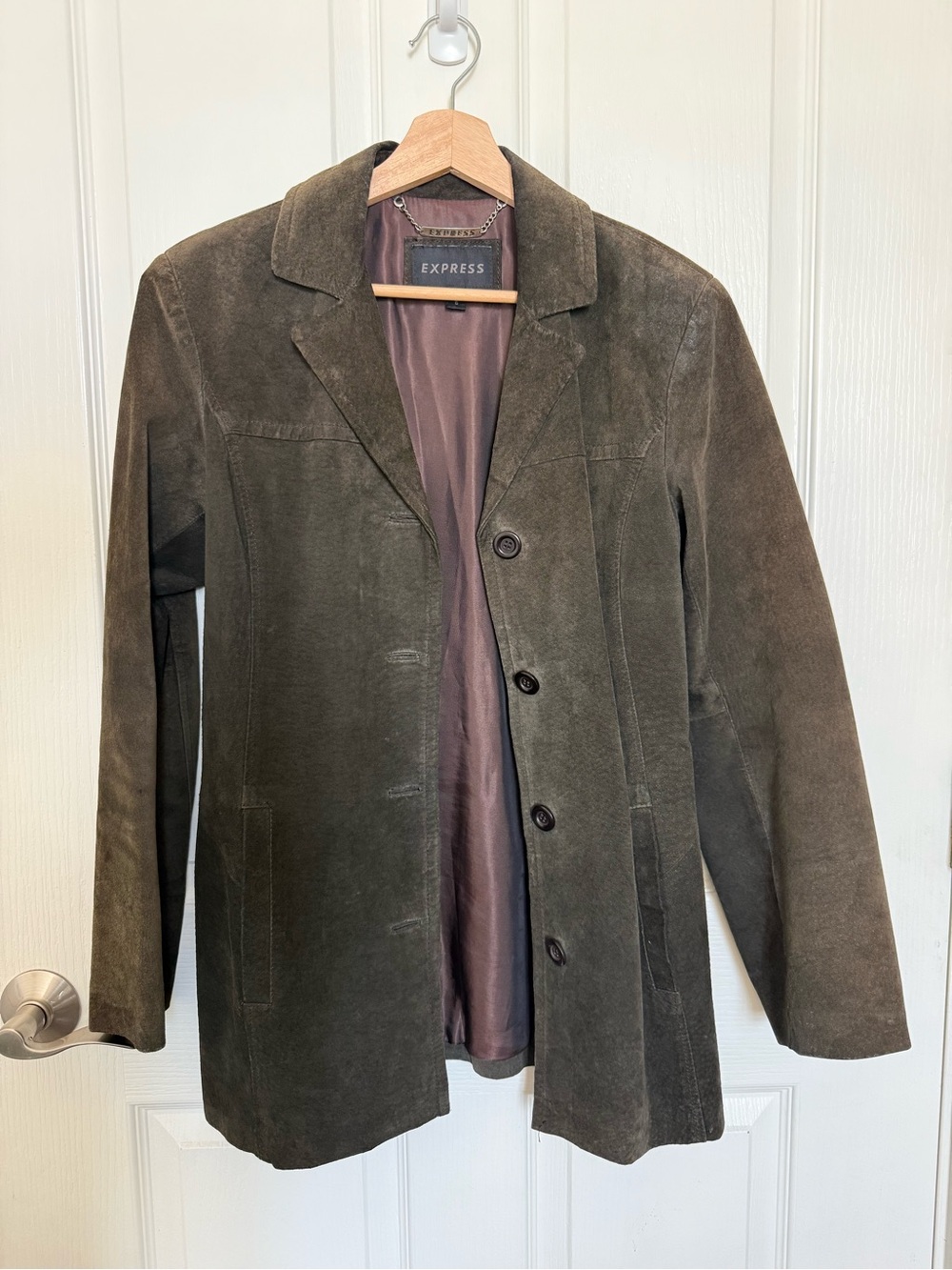 EXPRESS Olive Leather Jacket